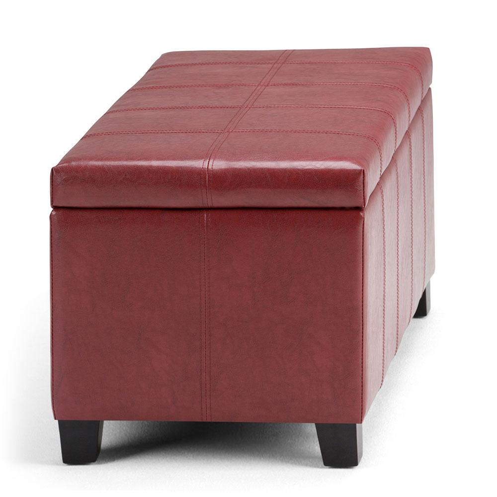 Dover Storage Ottoman in Vegan Leather