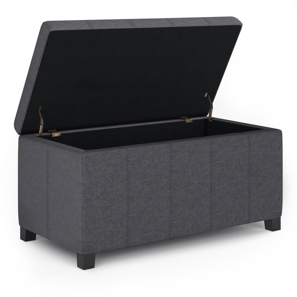 Dover Storage Ottoman in Linen