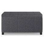 Dover Storage Ottoman in Linen
