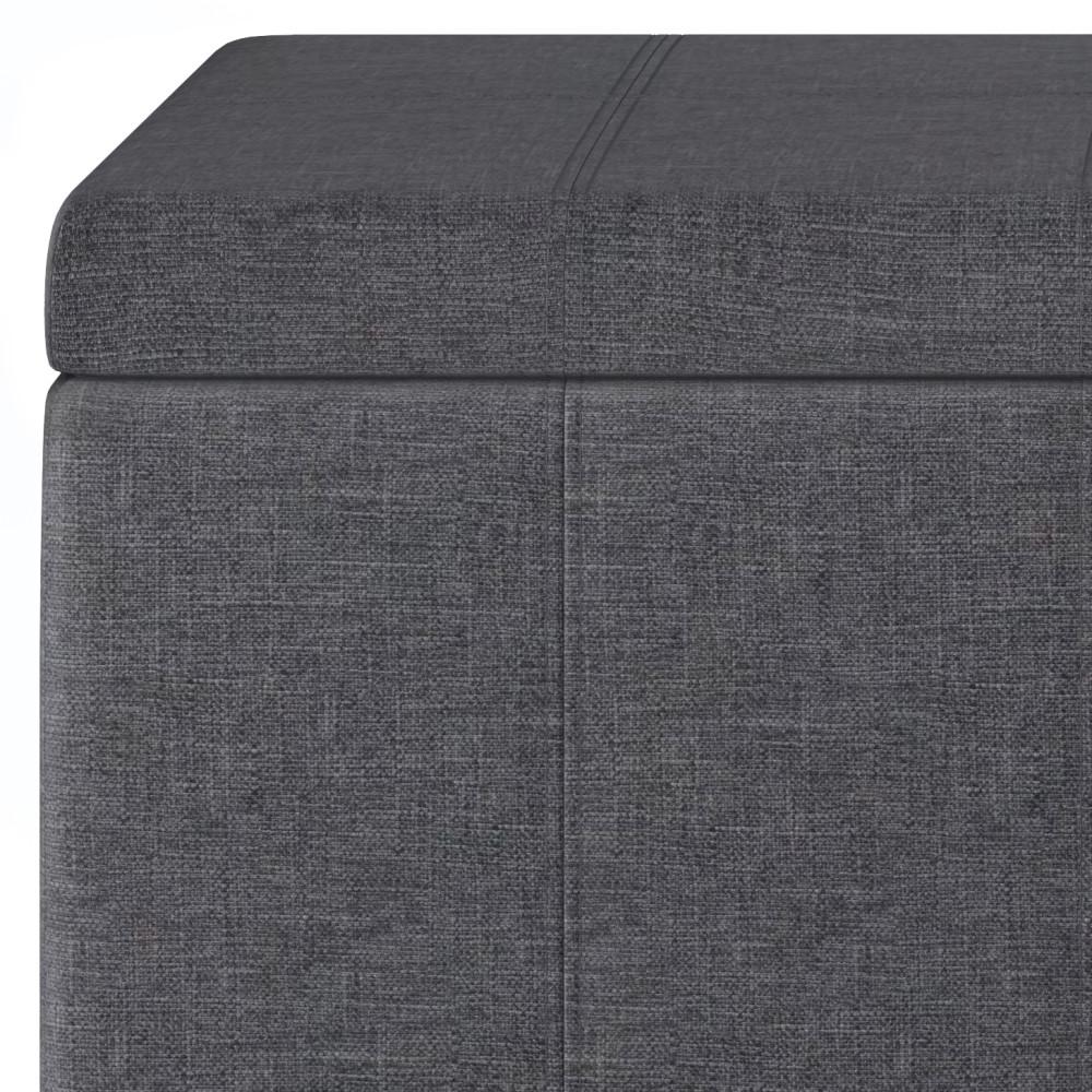Dover Storage Ottoman in Linen