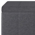 Dover Storage Ottoman in Linen