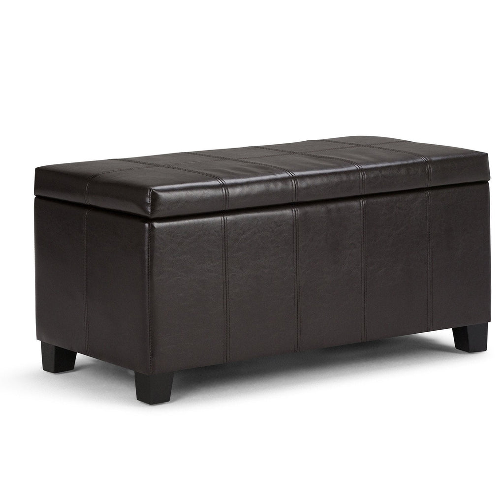 Dover Storage Ottoman in Vegan Leather
