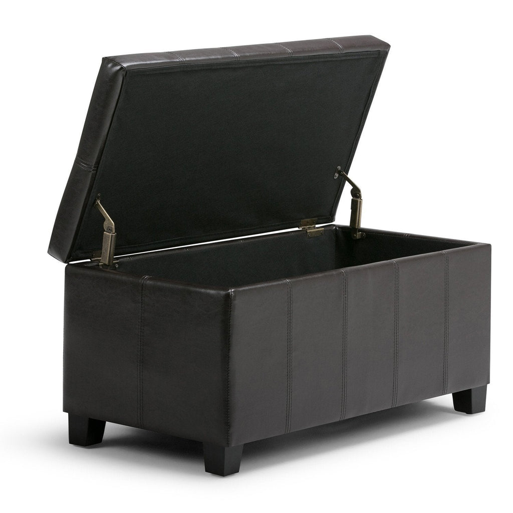 Dover Storage Ottoman in Vegan Leather