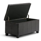 Dover Storage Ottoman in Vegan Leather