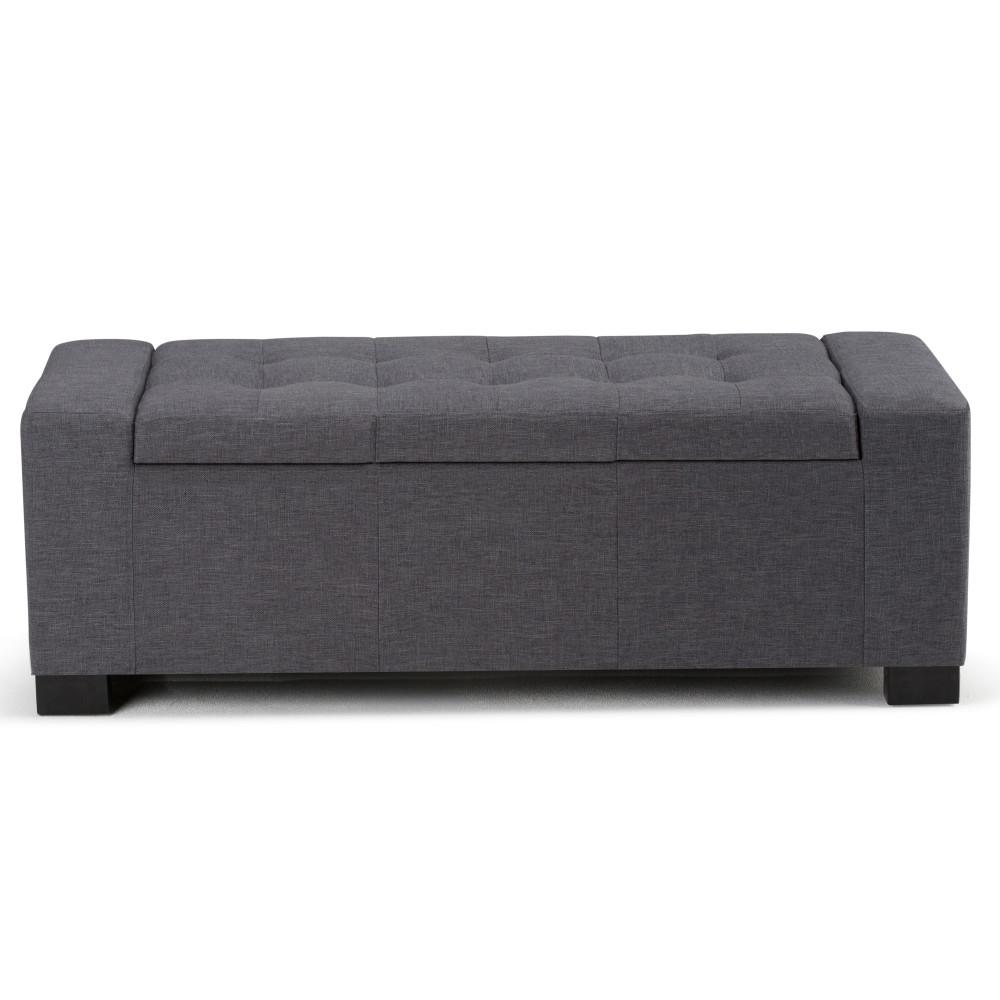 Laredo Storage Ottoman in Linen