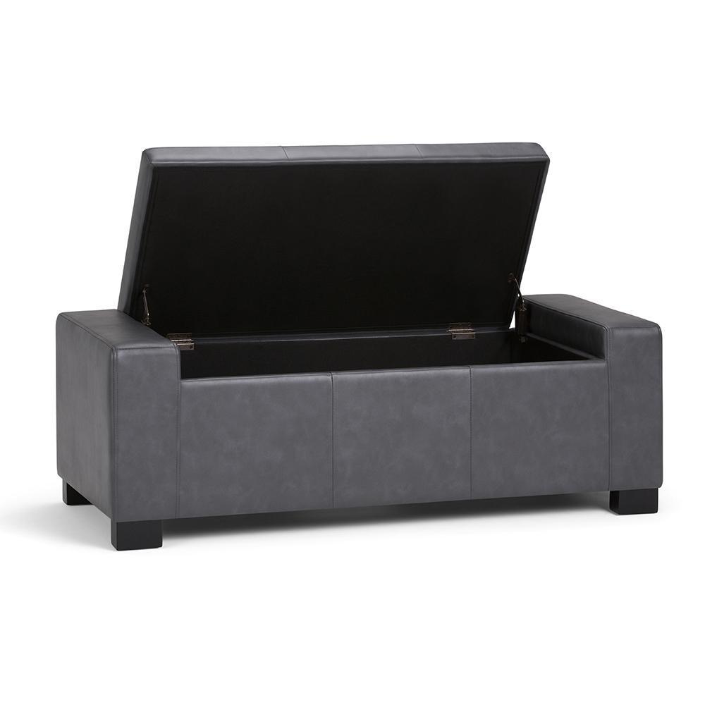 Laredo Storage Ottoman in Vegan Leather