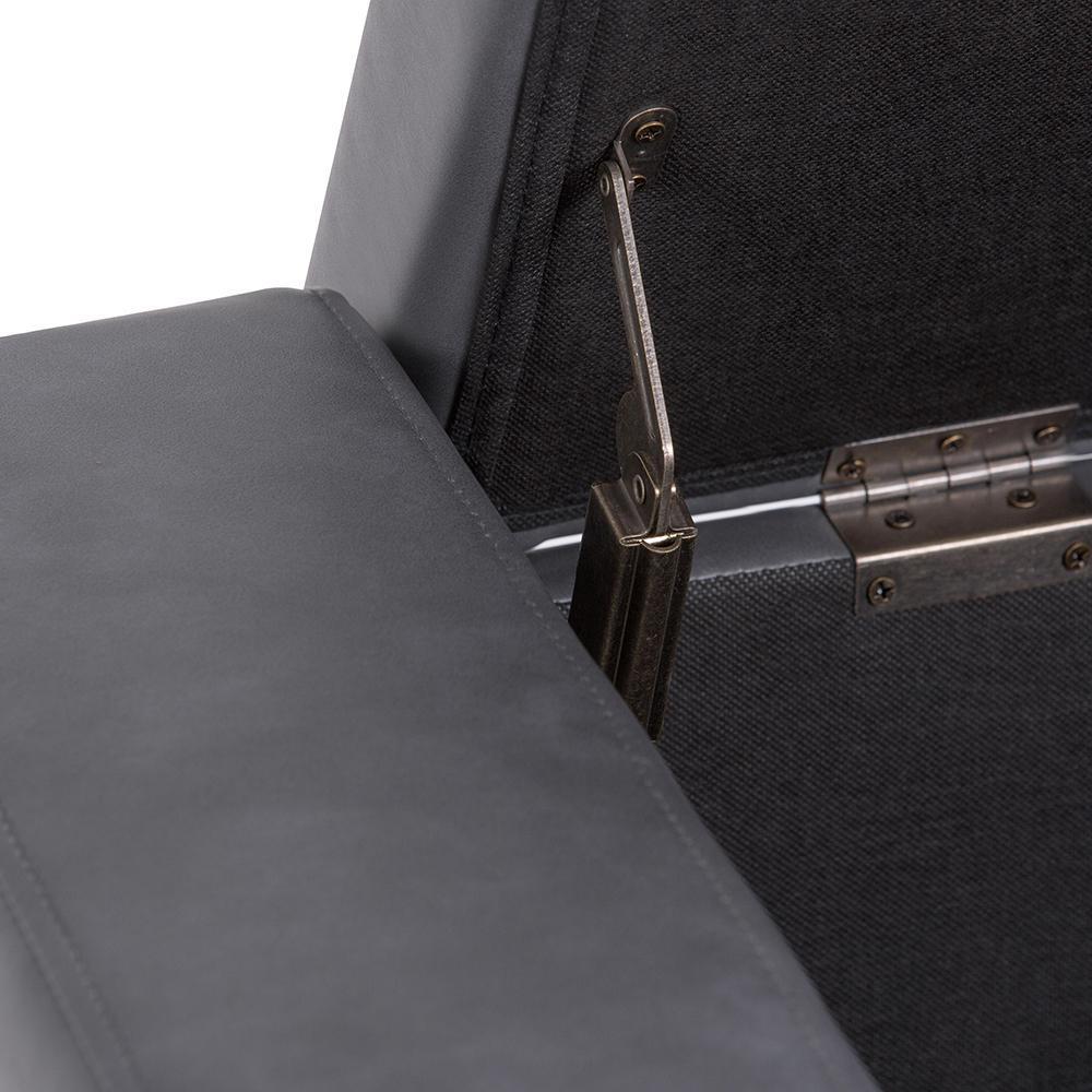 Laredo Storage Ottoman in Vegan Leather