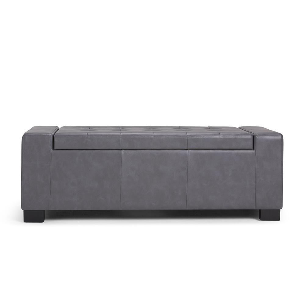 Laredo Storage Ottoman in Vegan Leather