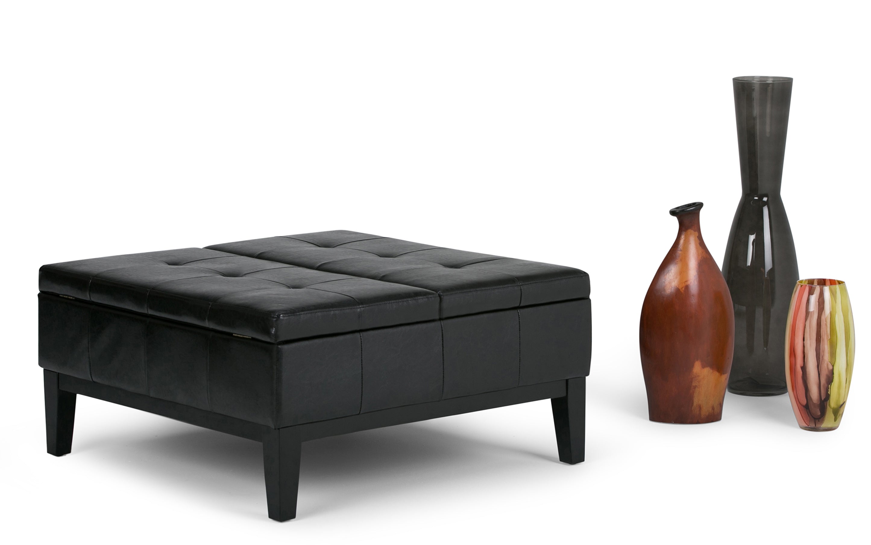 Dover Table Ottoman in Vegan Leather