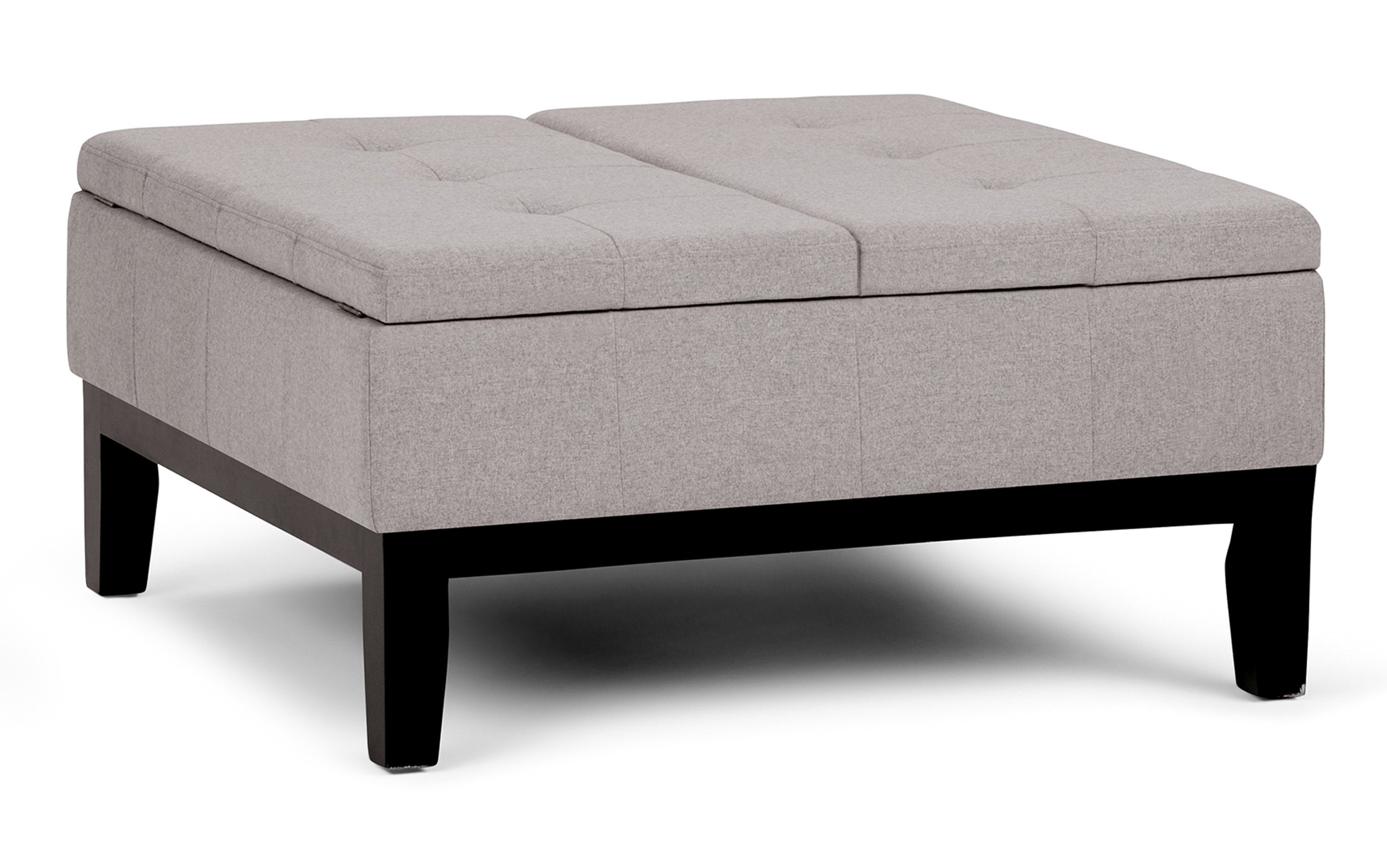 Dover Table Ottoman in Linen