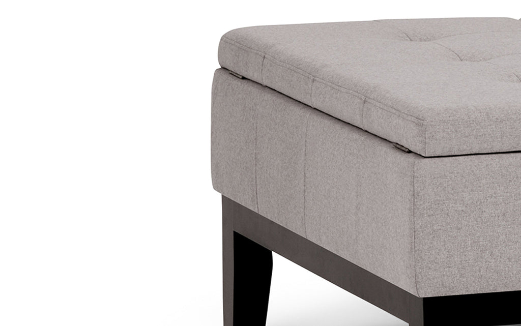 Dover Table Ottoman in Linen