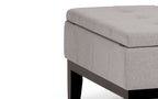 Dover Table Ottoman in Linen