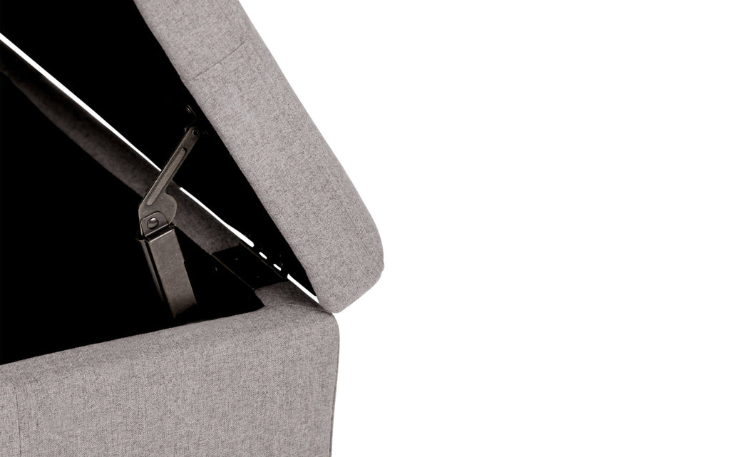 Dover Table Ottoman in Linen