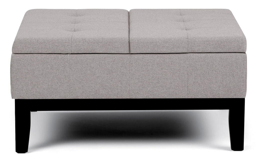 Dover Table Ottoman in Linen