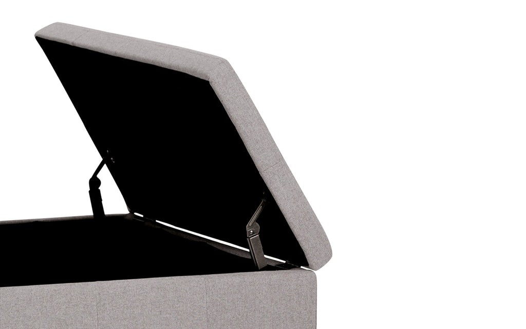 Dover Table Ottoman in Linen