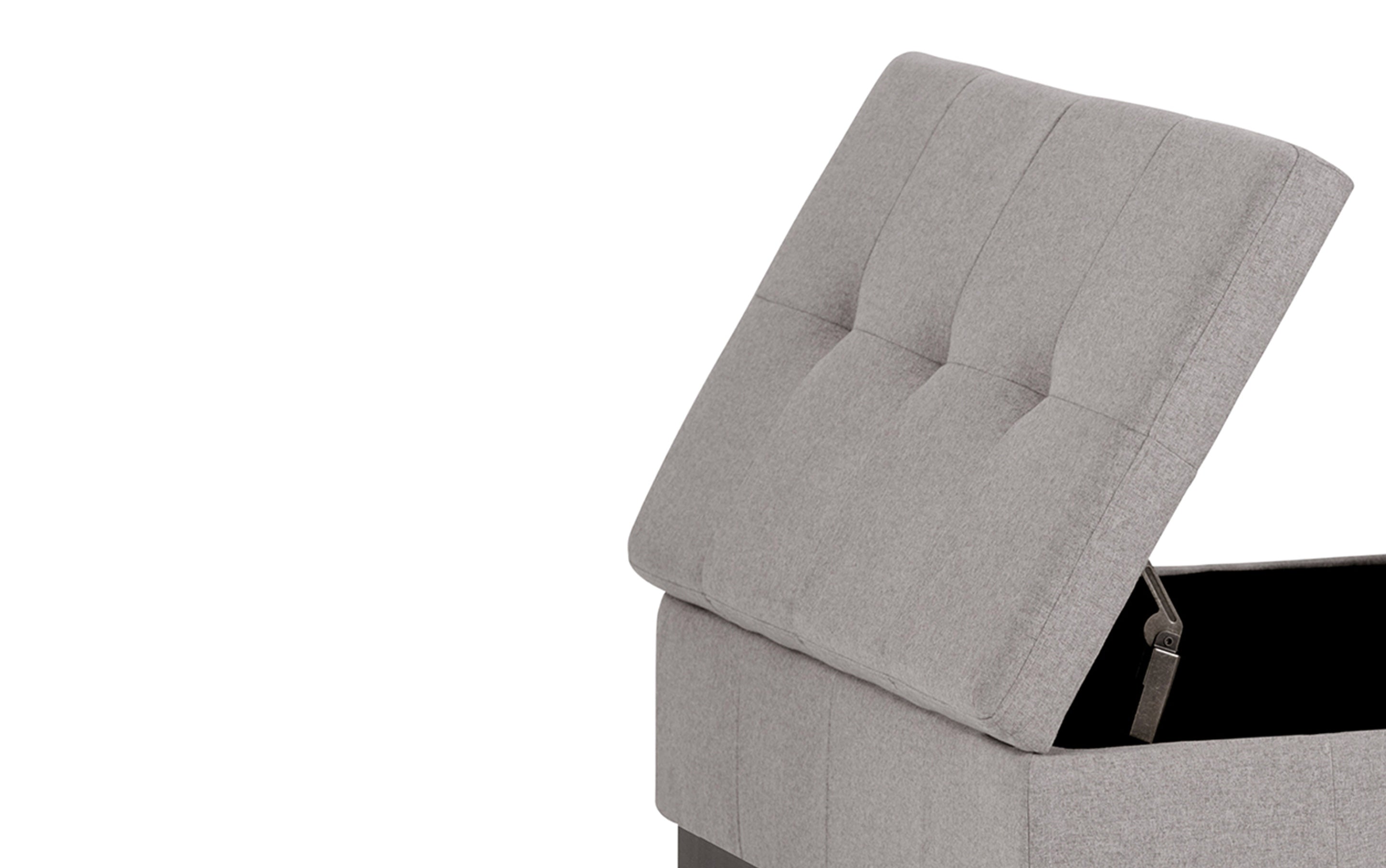 Dover Table Ottoman in Linen