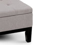 Dover Table Ottoman in Linen