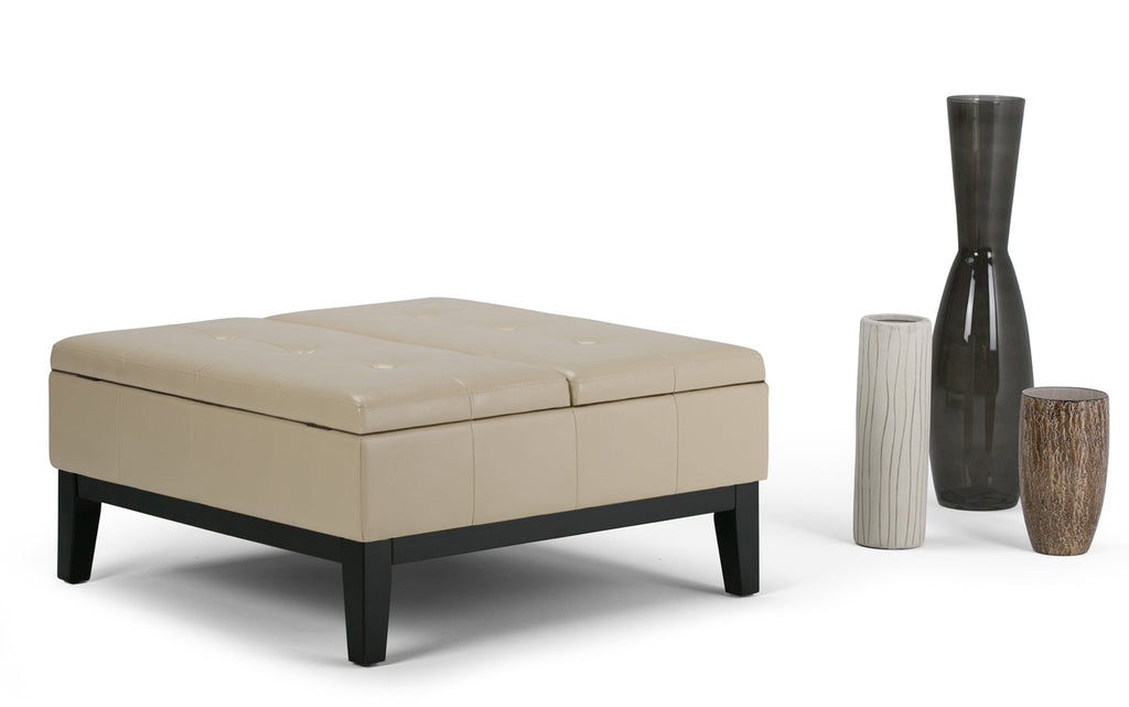 Dover Table Ottoman in Vegan Leather