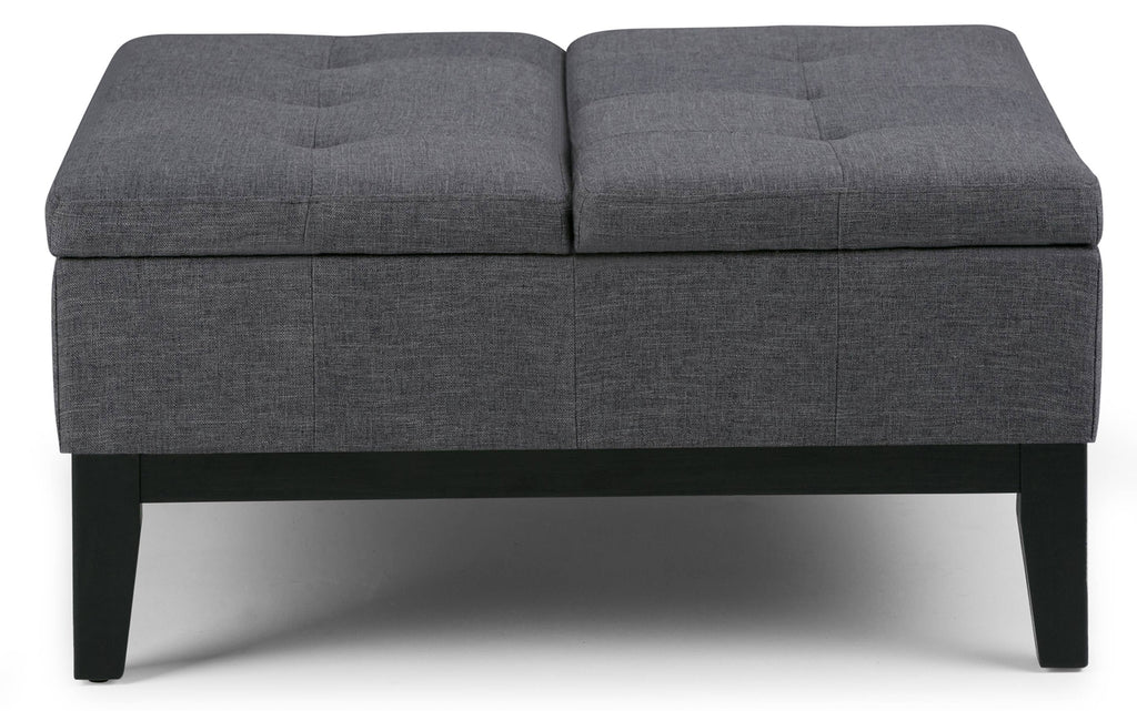 Dover Table Ottoman in Linen