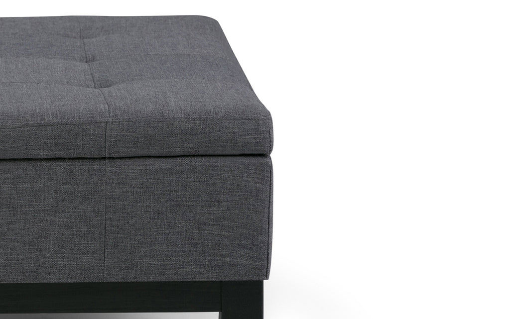 Dover Table Ottoman in Linen