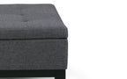 Dover Table Ottoman in Linen