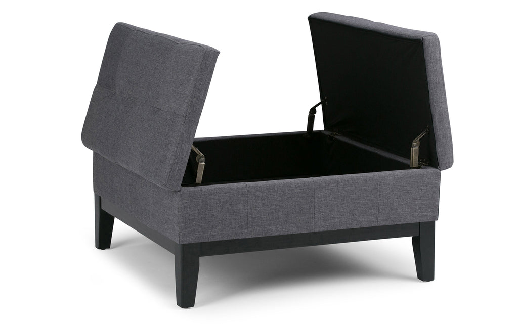 Dover Table Ottoman in Linen