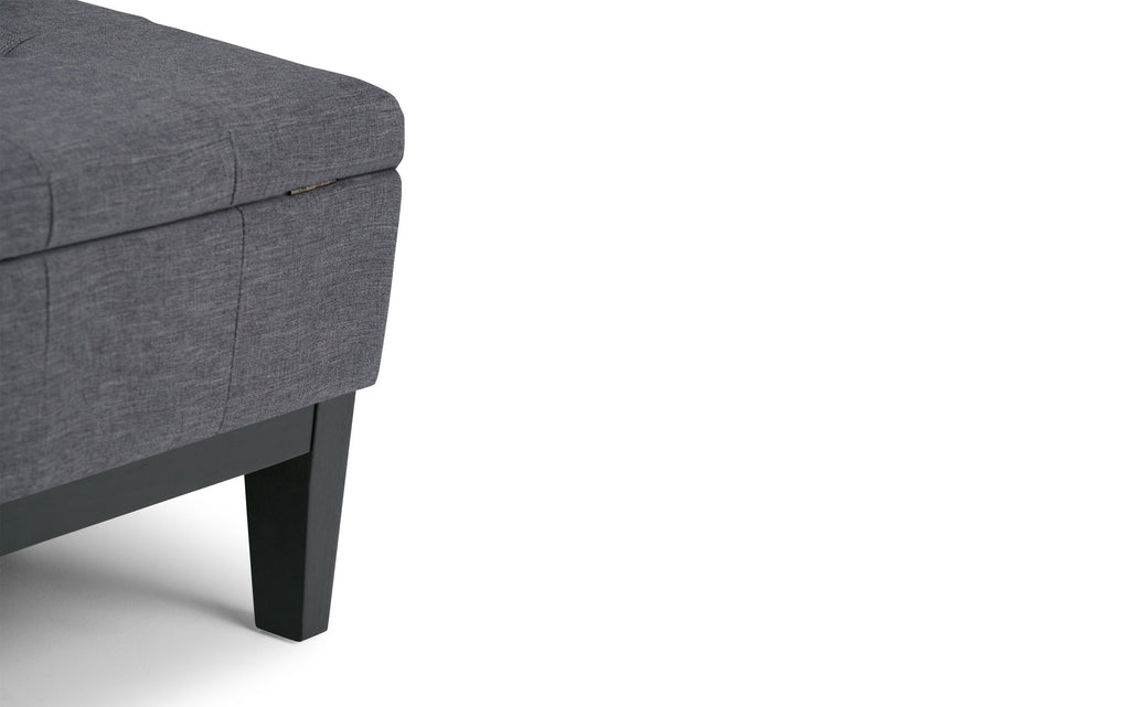 Dover Table Ottoman in Linen