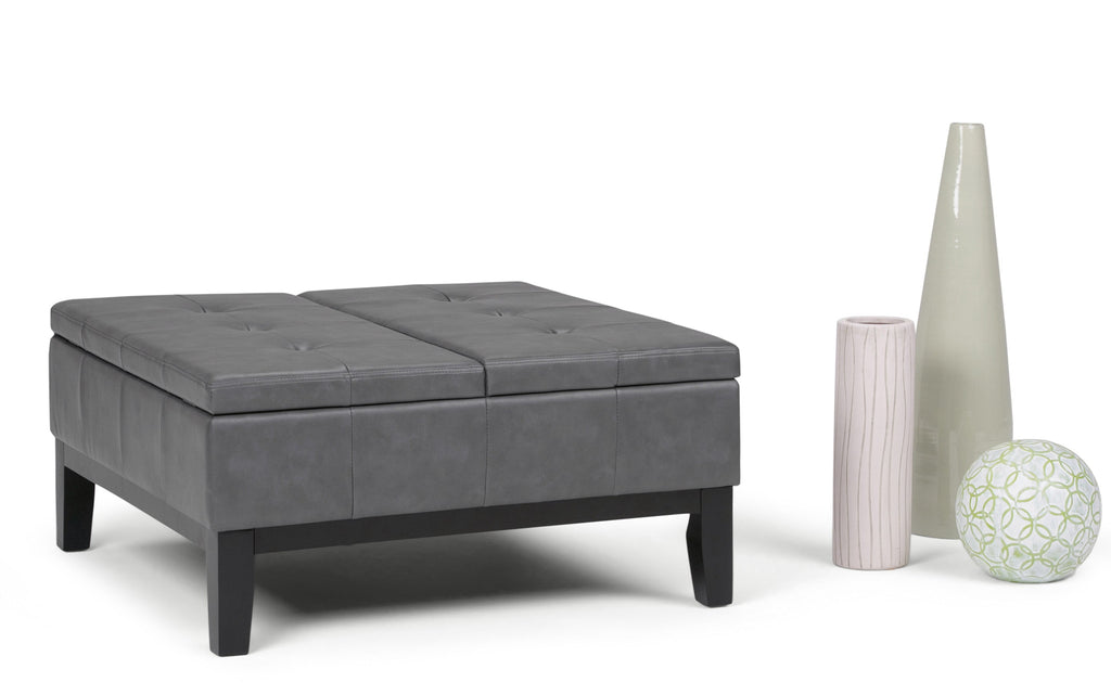 Dover Table Ottoman in Vegan Leather