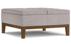 Dover Lift Top Coffee Table Storage Ottoman In Linen