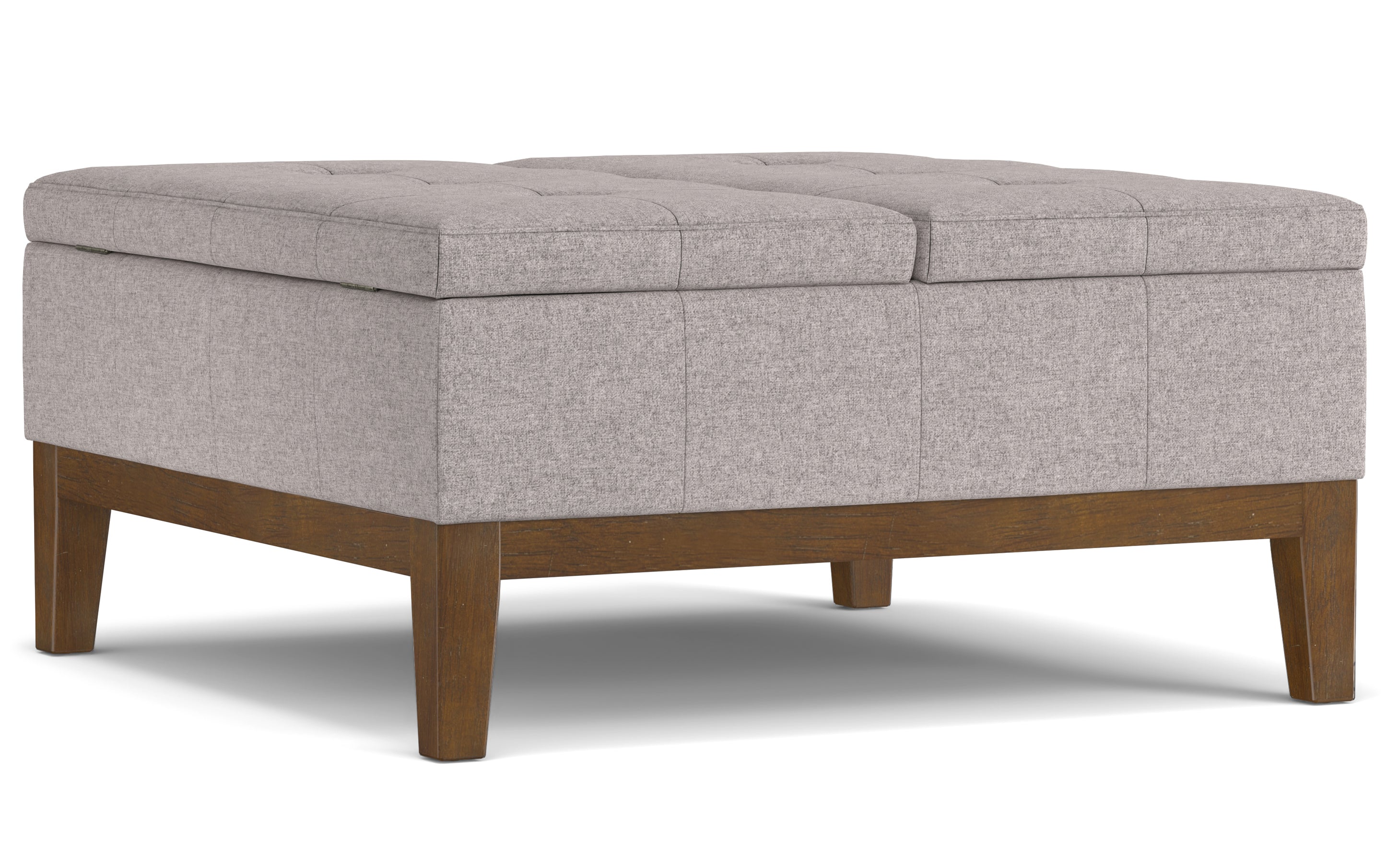 Dover Lift Top Coffee Table Storage Ottoman In Linen