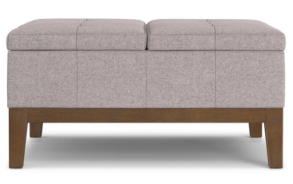 Dover Lift Top Coffee Table Storage Ottoman In Linen