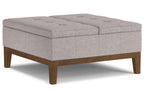 Dover Lift Top Coffee Table Storage Ottoman In Linen