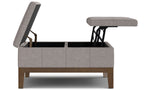 Dover Lift Top Coffee Table Storage Ottoman In Linen