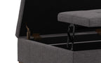 Dover Lift Top Coffee Table Storage Ottoman In Linen