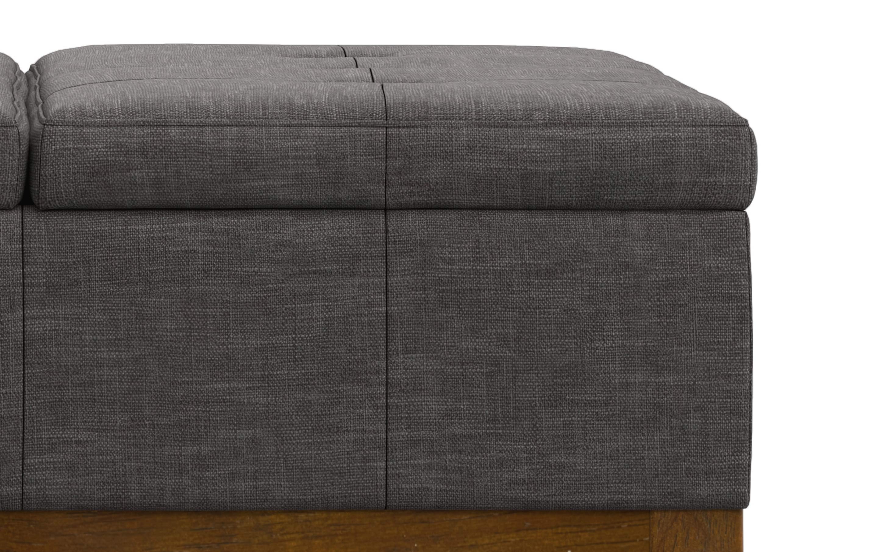 Dover Lift Top Coffee Table Storage Ottoman In Linen
