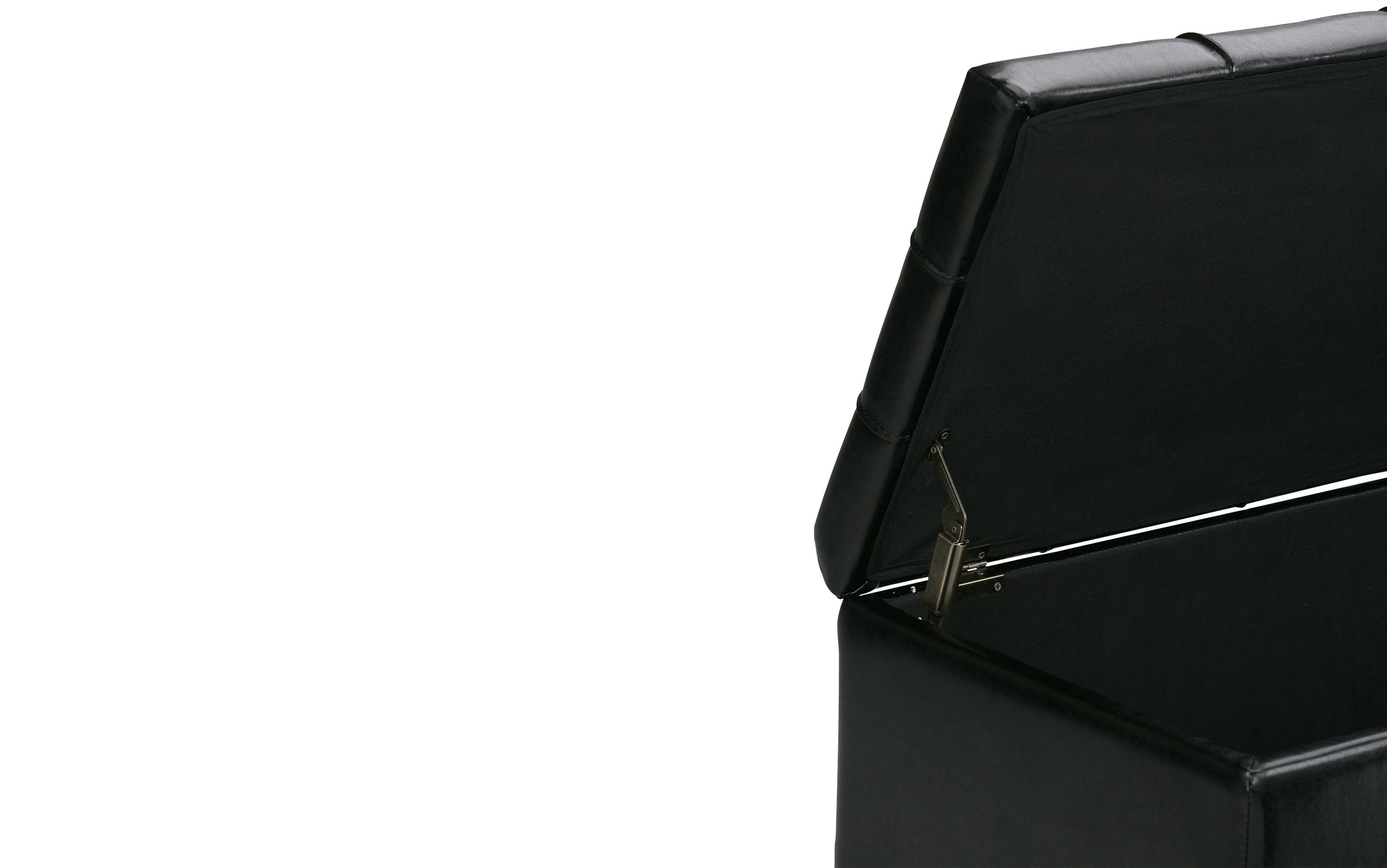 Dover 3 Pc Storage Ottoman in Vegan Leather