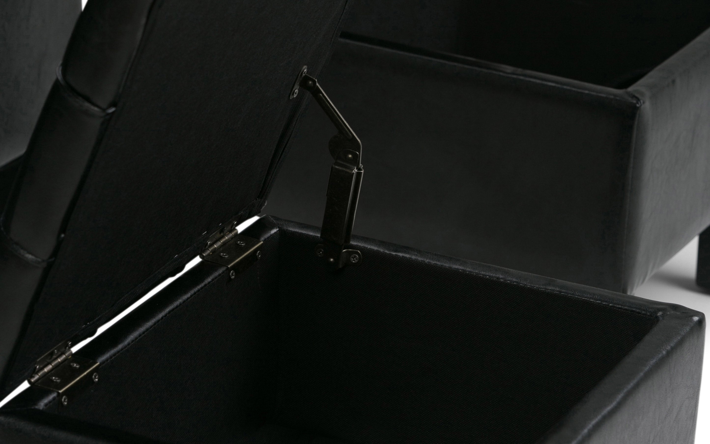 Dover 3 Pc Storage Ottoman in Vegan Leather