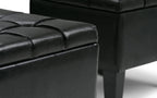 Dover 3 Pc Storage Ottoman in Vegan Leather