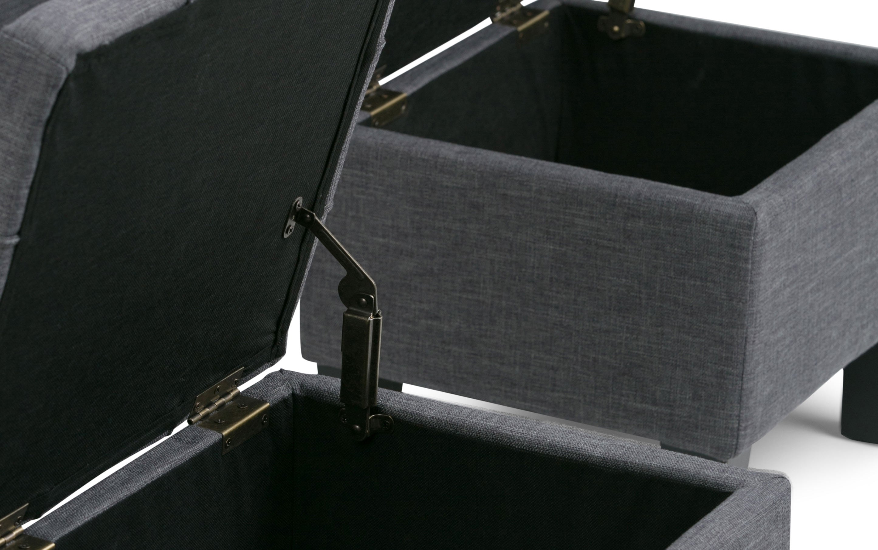 Dover 3 Pc Storage Ottoman in Linen