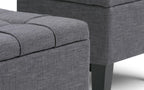 Dover 3 Pc Storage Ottoman in Linen