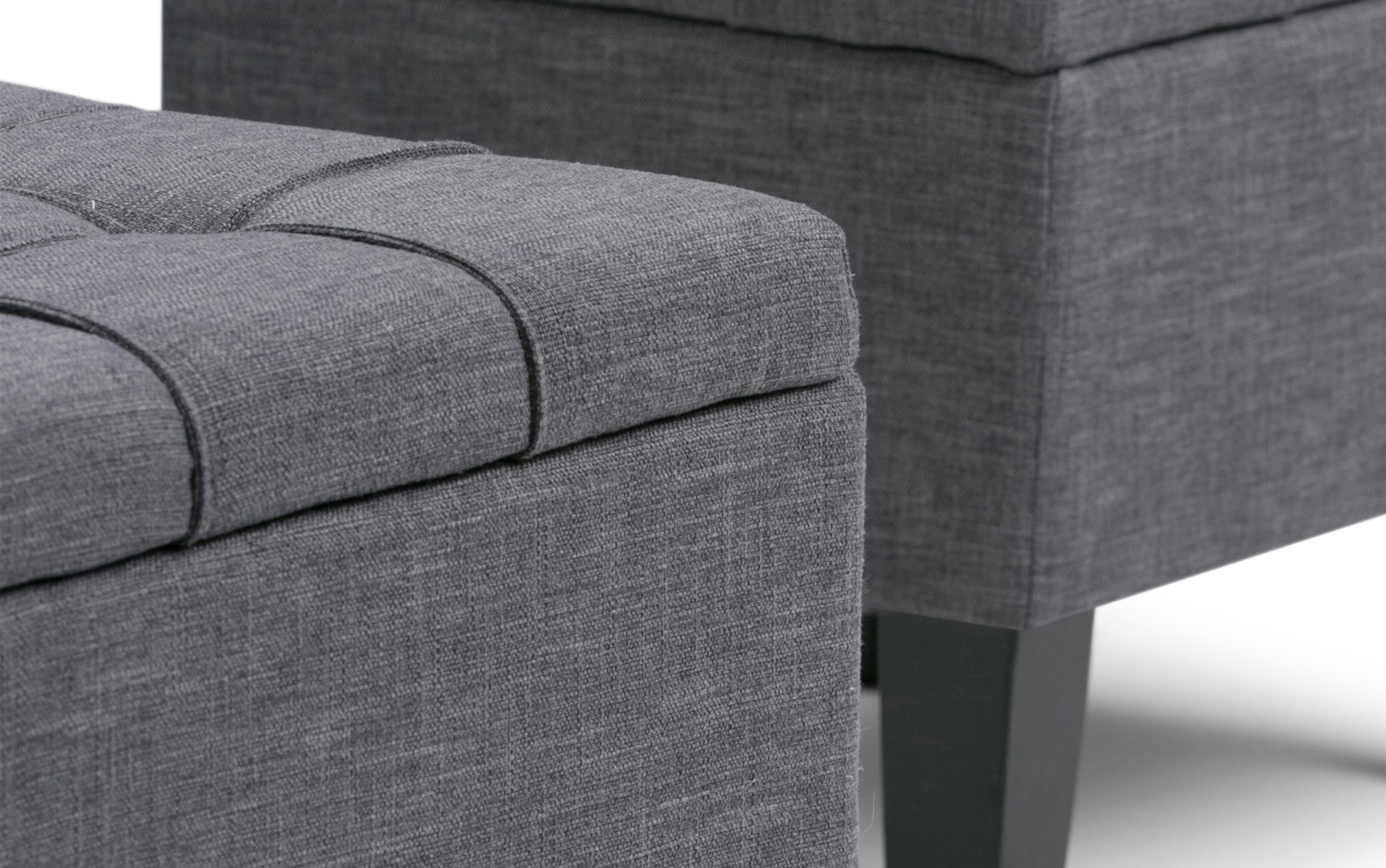 Dover 3 Pc Storage Ottoman in Linen