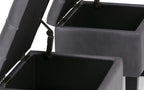 Dover 3 Pc Storage Ottoman in Vegan Leather