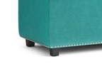 Hamilton Storage Ottoman in Velvet Fabric