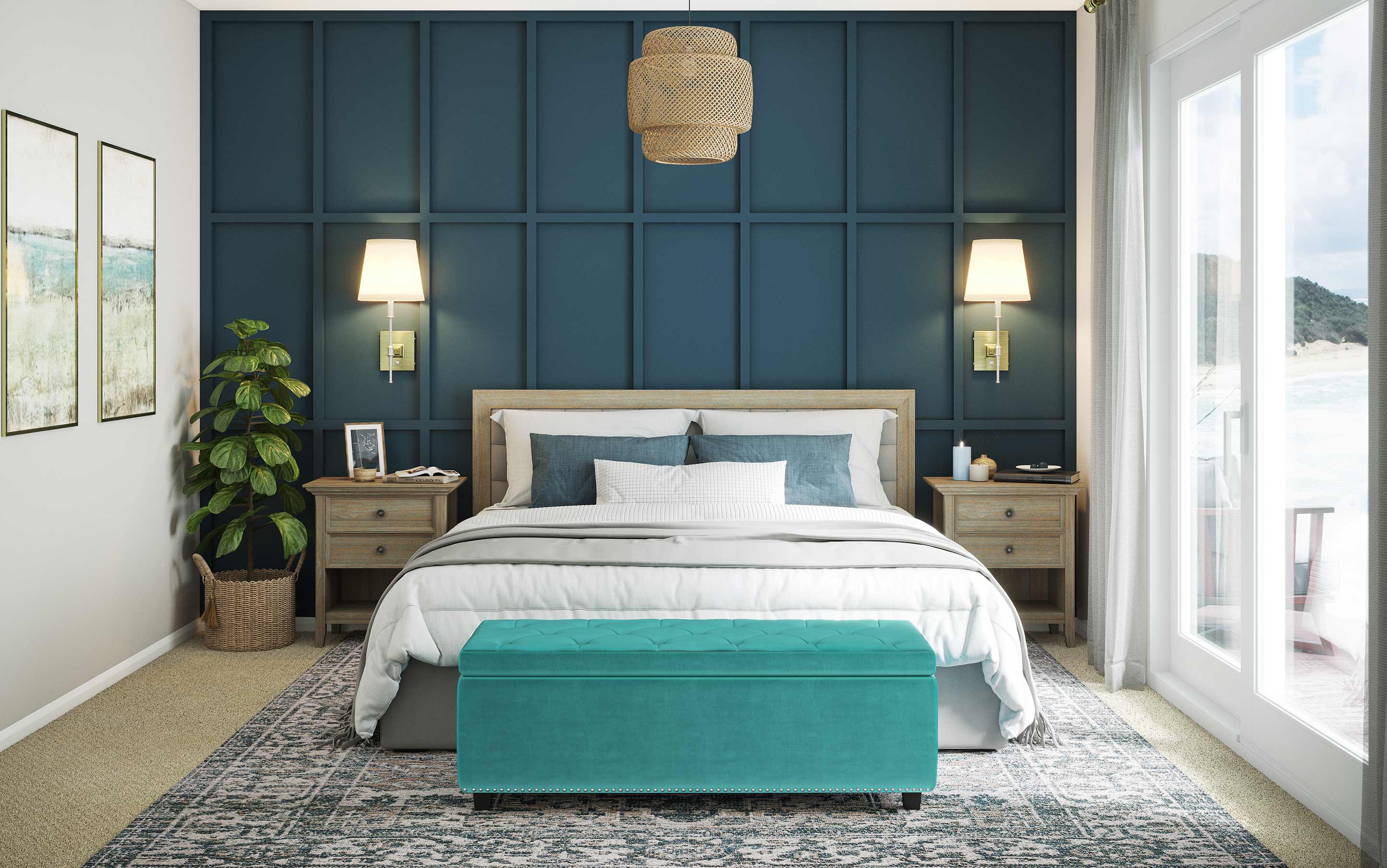 Hamilton Storage Ottoman in Velvet Fabric