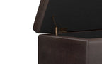 Hamilton Storage Ottoman in Distressed Vegan Leather