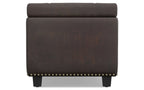 Hamilton Storage Ottoman in Distressed Vegan Leather