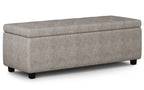 Hamilton Storage Ottoman in Distressed Grey