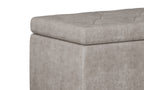 Hamilton Storage Ottoman in Distressed Grey