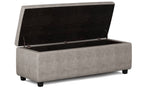 Hamilton Storage Ottoman in Distressed Grey