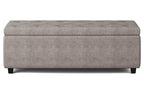 Hamilton Storage Ottoman in Distressed Grey